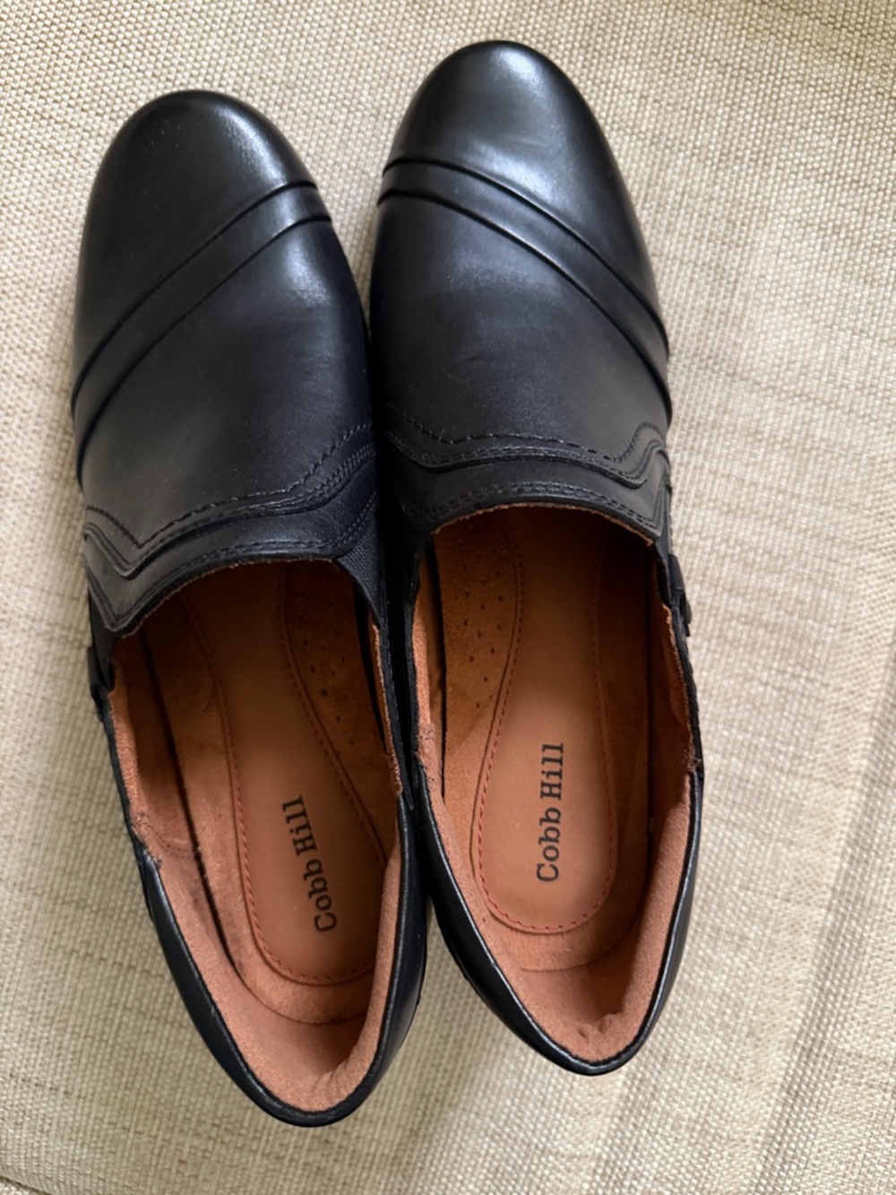 Cobb Hill Black Leather Slip-On Heels Comfort Loafers Size 9 CH1740 EUC - Picture 5 of 12